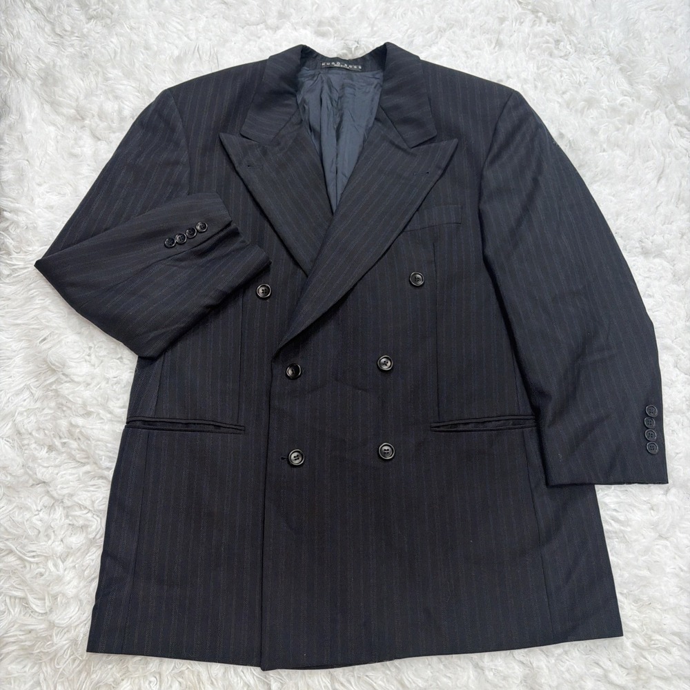 VTG Double‎ Breasted Sport Coat Blazer HUGO BOSS CELSIUS OMEGA Made In USA 40S